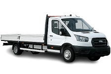 Car Hire Vanhirehayes - White Ford Transit Dropside Van - Van hire Vanhirehayes