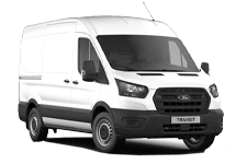 Car Hire Vanhirehayes - White Ford Transit Medium Wheel Base - Van hire Vanhirehayes